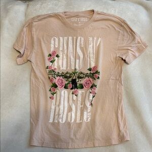 Guns N' Roses Pink Floral Graphic Tee